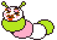 worm wearing makeup